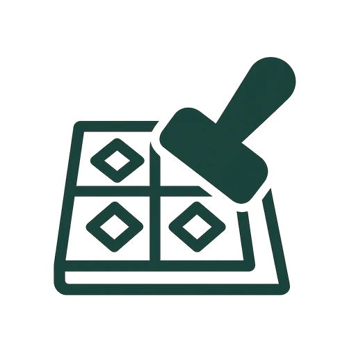 Line icon of a patterned stamped concrete surface