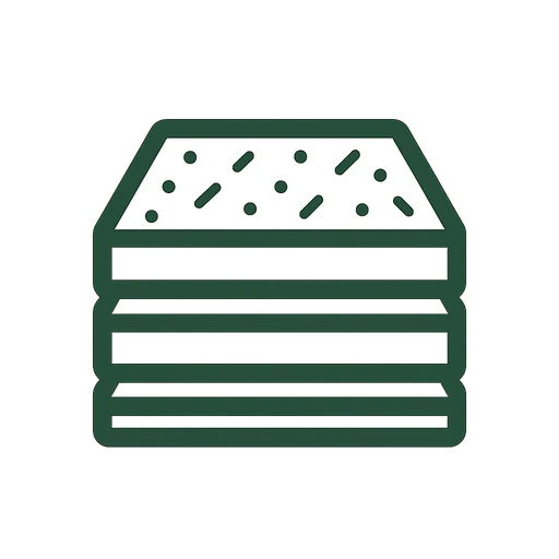 Line icon of a reinforced foundation slab grid